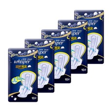 護舒寶 Whisper 甜睡綿柔 40cm 夜用, 5個, 10片, 超長夜用型