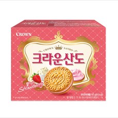 크라운 산도 딸기크림치즈 샌드, 161g, 7개