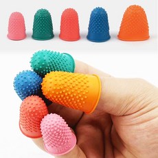 골무 손가락 사무용 바느질 돌기 엄지 검지 10P, 핑크
