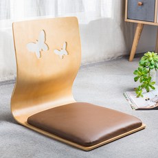 일식집 좌식의자 일본식 식당 등받이 다리없는의자, 1개, 내추럴 나비형 가죽