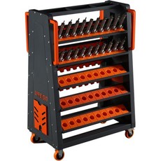 BT40 블루 클래식 모바일 CNC 공구 보관 카트 바퀴가 달린 CAT40 CNC 공구 홀더 유틸리티 카트 창고 가공 센터용 CNC 공구 서비스 카트, BT/CAT40-100CAP