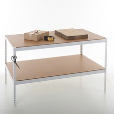 스피드랙 작업대 포장 테이블 조립식 다이 선반, 600 x 300, 750(h) - 2단, 화이트, 1개