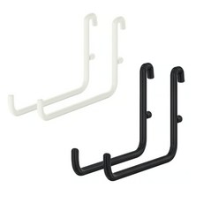 이케아 타공판 페그보드용 후크 2개입 스코디스, 블랙