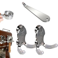 스테인리스 스틸 마그네틱 포타필터 및 탬퍼 홀더 | 바구니 제거 도구가 있는 에스프레소 정리함 접착식 금속 마운트 없음 Ninja Luxe Cafe와 호환되는 51-58mm에, 스테인리스 스틸 마그네틱 포타필터 및 탬퍼 홀더 | 바