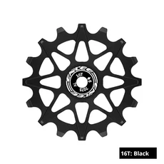 세라믹 리어 Derailleur16T-16T 풀리 가이드 휠 자전거 리어 변속기 AL7075 6800 6870 6770 9000/9070, Black