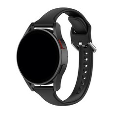 Womens9999 女子9999 Galaxy Watch兼容Slim帶扣矽樂隊, 黑色, Galaxy Watch 4/4 Classic/Watch 3/Active 2/1 20mm