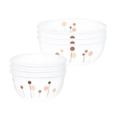 코렐 꽃솜 한국형 공기대접 세트, 혼합색상, 공기 3p + 대접 3p, 1세트