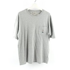 L / 후아유 코튼 오버핏 남성 멜란지그레이 티 / P022 -037, 1개