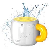 EWA 블루투스 스피커 미니 Portable with Creative Cup-Shaped Design IP67 Waterproof Loud & Clear Sound Ideal, 화이트