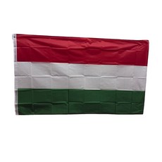 헝가리국기 Hungary flag 90x150cm 폴리에스터 90g 금속 고리 이중 스티치 마감, 1개, RED+WHITE+GREEN