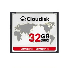 DSLR 카메라 빈티지 디지털 카메라 및 산업 장비를 위한 Cloudisk Compact Flash Card 32GB 300X CF 2.0 카드 성능(32GB), 1개