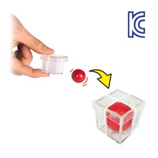 [KC인증] JL매직 상자를 통과하는 구슬 간단한 초보 어린이 마술 도구 볼앤박스 마법 트릭, 1개
