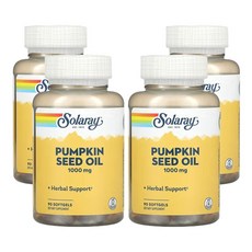 솔라레이 호박씨 오일 1 000mg 90소프트젤, 90정, 4개