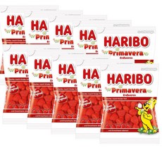 하리보 젤리 스트로베리 마시멜로우 딸기맛 Haribo Primavera Strawberries, 10개