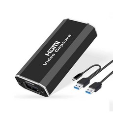 易控王 4K HDMI轉USB2.0擷取盒 擷取卡 USB Type-A/Type-C 直播/錄影, 1個, 40-195-01