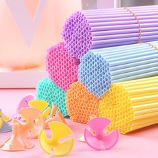 파리스 풍선 컬러 컵스틱 세트, 100개, 마카롱혼합