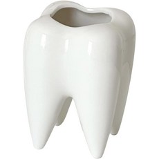 비트부나나 칫솔 홀더 세라믹 보관 버킷 개인 맞춤 장식 크리에이티브 생일 선물 데스크탑 사무용 책상 장식화이트, White