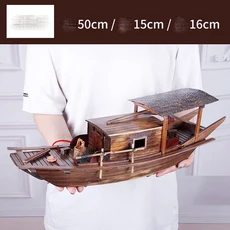 중국 스타일 목조 보트 장식 공예 수제 보트 단단한 낚시 보트 천막 보트 세일링 관광 보트 모델, C-9