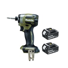 中崙五金【附發票】(日本製)牧田18V無刷衝擊起子機 DTD173RGE3(軍綠) DTD173Z03 DTD173, 1個, 軍綠色主機+6.0電池*2