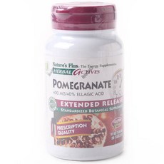 Natures Plus 無麩質石榴萃取素食錠 400mg, 1個, 30 件