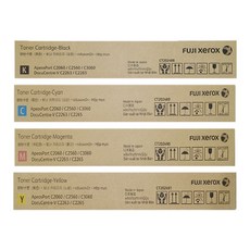 후지제록스 CT202488 정품토너 ApeosPort C2560 C2060 C3060, CT202491 노랑/정품, 1개