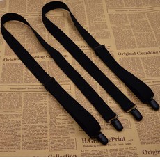 스키복 방수 상하의 스키복멜빵, 1개, 2.5cm 분리형 4클립 블랙