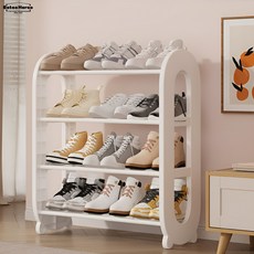 바투하루 현관 슬림 신발장 신발 정리대 4단, 화이트