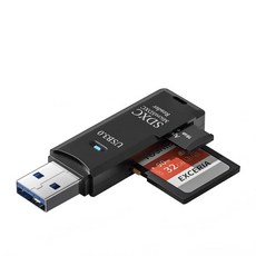 USB3.0 SD TF 讀卡機 二合一 高速傳輸 記憶卡轉換器, 1個, 黑色 3.0傳輸讀卡機 SD/TF二合一, 黑, 3.0傳輸讀卡機 SD/TF二合一