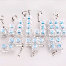 ASMR 키보드 키캡 키링 만들기 세트 클리커 부자재 스트레스 해소 장난감, 1개, 퍼즐9구