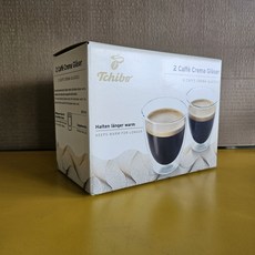 치보 Tchibo 독일제작 이중내열 유리 커피잔세트, 크레마(투명), 5세트