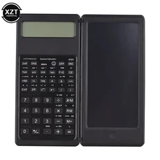 S9AB 휴대용 계산기 LCD 화면 쓰기 태블릿 접이식 과학 디지털 드로잉 패드 스타일러스 펜 신제품, S9AB black