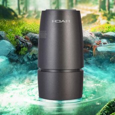 차량용 저소음 소형 공기청정기 컵홀더형 실내용 미세먼지 공청기 담배냄새 냄새정화 자동차 공기정화기, 01. 차량용 공기청정기-블랙