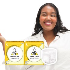 핑크랩 입는 오버나이트 특대형 4매 / 팬티형 생리대, 4개입, 2개