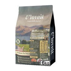 O'loveit 歐力 無穀幼犬活力犬配方，幼犬專用，無穀低敏，增強免疫力, 6kg, 1個, 雞肉+鮭魚