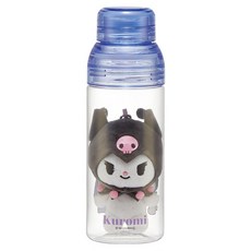 KUROMI 酷洛米 Slit 水瓶 附吉祥物公仔 480ml, 透明 + 藍色, 1個