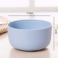 小麥秸稈碗 米飯碗 家用泡麵碗, 1個, 【小麥碗】藍色