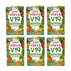 정식품 건강담은 야채가득 야채즙 V19, 6개, 145ml