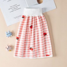 隔尿裙 尿布裙 寶寶純棉高腰隔尿裙護肚透氣防水可洗防漏兒童戒尿不濕神器訓練褲尿布裙 防, 隔尿裙 花花兔+恐龍,M碼 建議6-24斤 0-4歲, 1個