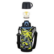 THERMOS 膳魔師 水瓶 2WAY 瓶 隨行杯 800ml FJJ-802WF, 1個, 黑黃色