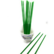 케이크 팝 또는 롤리팝 캔디용 플라스틱 150mm x 3.5mm 그린 스틱 50개, 초록색