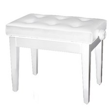 台灣製實木六段升降鋼琴椅 (附贈鋼琴布) 單人演奏琴椅 白色, 白, 1個