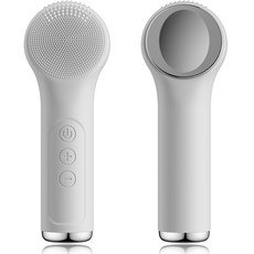 라이프소 고급 실리콘 온열 진동클렌저 3단 강도 온열 조절, 화이트