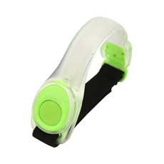 生活小集 LED發光矽膠臂帶 矽膠防水臂帶 發光腕帶 發光運動手環 發光腳環 反光臂帶 台灣現貨, 1個, 綠色