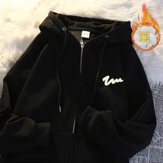 美式復古oversize外套男拉鍊開衫加絨寬鬆大碼酒紅色連帽秋冬衛衣