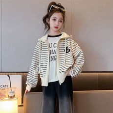 재한 초등학생 캐주얼 집업 후드 외투 [2737]