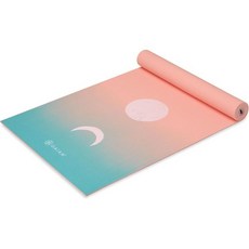Gaiam 가이암 요가매트 프리미엄 6mm 프린트 초두께 미끄럼 방지 운동 종류의 요가 필라테스 바닥 68인치 x 24인치 두께, Pastel Moon Phases, 파스텔 달의 위상