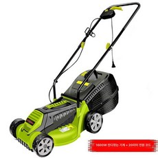 전기 잔디깎기 가정용 제초용 트리머 예초기 잔디 관리기, 1600W 전기 잔디깎이 + 20m 롱 케이블, 1개, 기본 색상