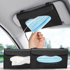 Linkstyle 2PCS 차량용 티슈 홀더 Sun Visor 냅킨 PU 가죽 박스 차량 액세서리 백시트 케이스, Linkstyle 2PCS 차량용 티슈 홀더 Sun V, 2개