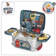 兒童工具箱玩具套裝：角色扮演工程師工具組，安全無毒材質，輕巧便攜，激發創造力, 工具組, 1個