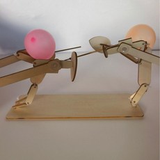 풍선 터뜨리기 게임 폭발하는 벌룬 홈파티 총싸움 실내, 1개, 인형 에어벌룬 게임 무기 4개 에어벌룬 포함